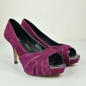 White House Black Market Purple Women's Peep Toe P